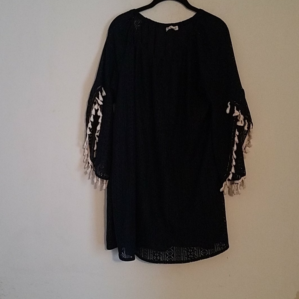 Navy Lace BoHo Mini Dress/Tunic